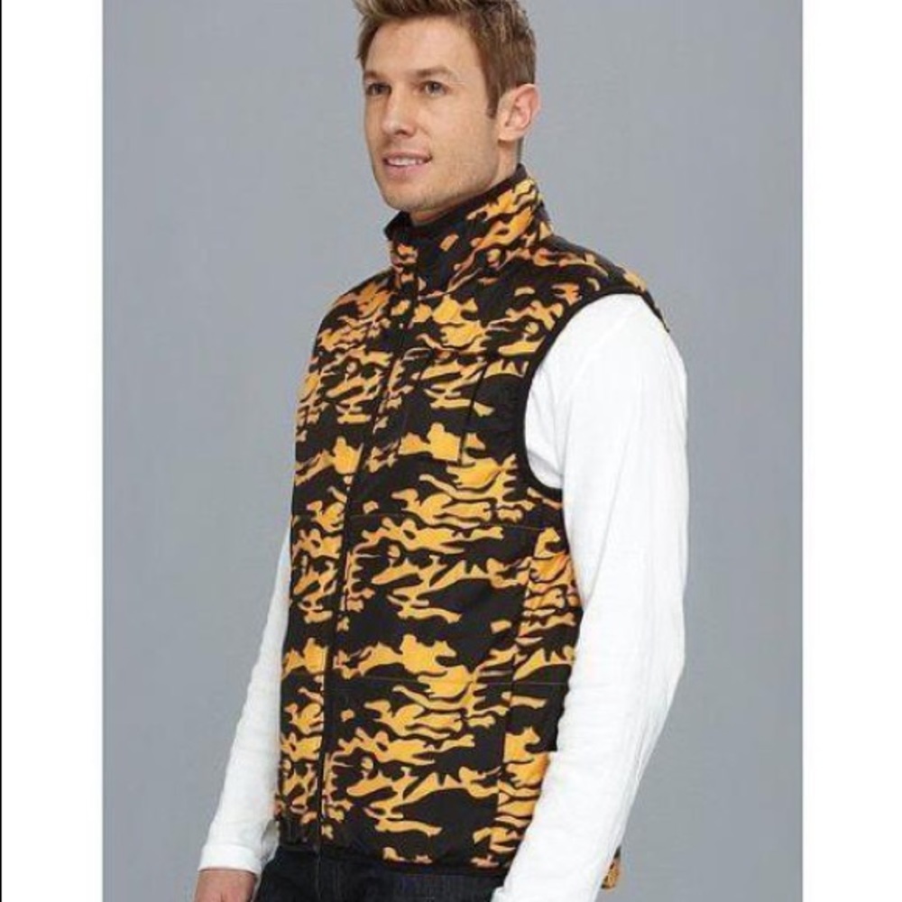 New Puma GILETE ZINIA yellow puffer full zip vest